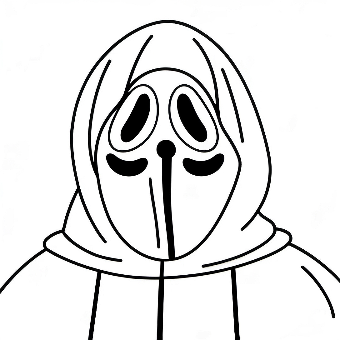 Ghostface Coloring Page | Ghostface coloring page