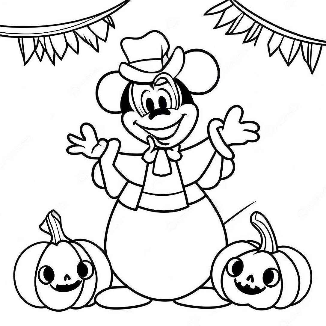 Large Disney Halloween Coloring Page | Large Disney Halloween coloring page