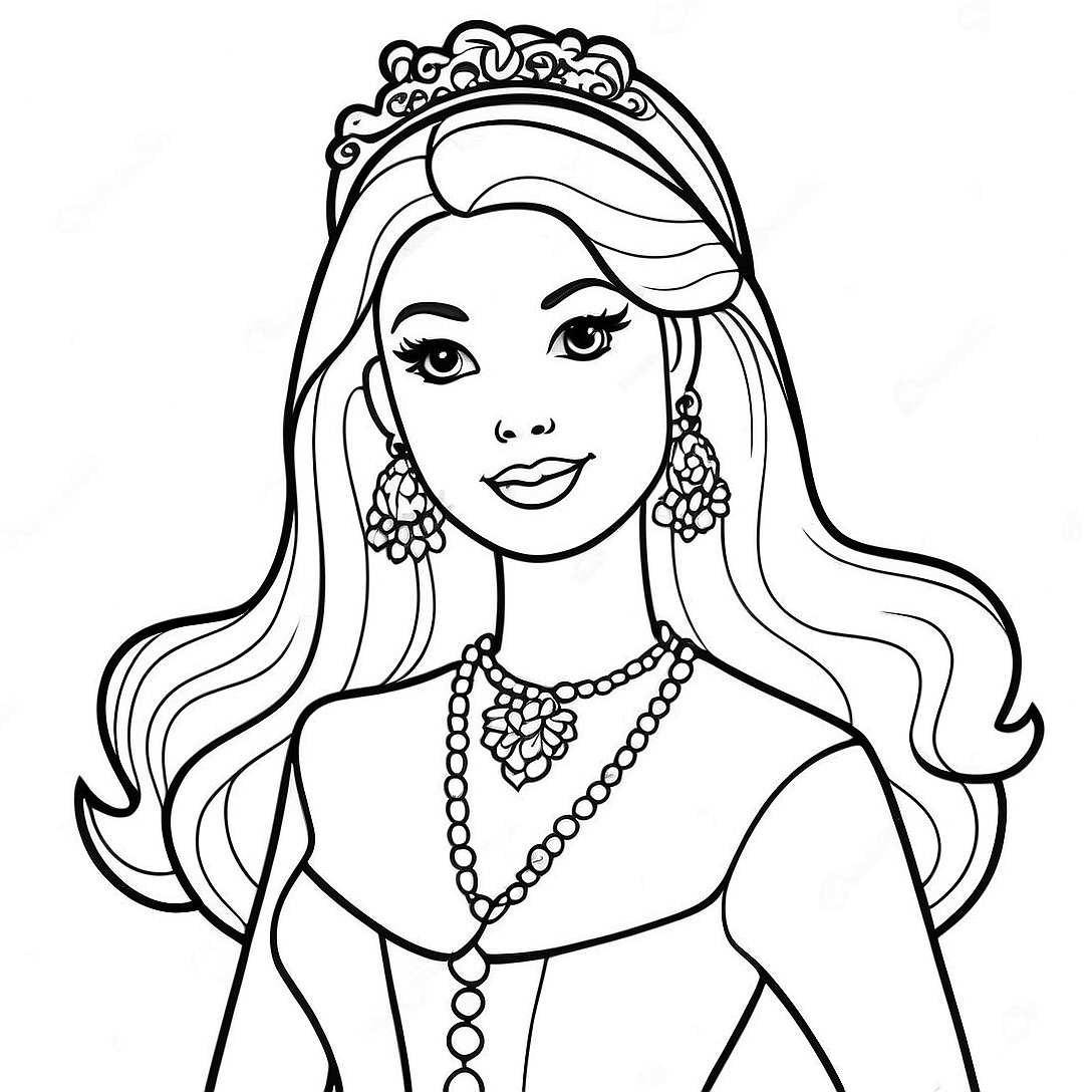 Vintage Barbie Coloring Page | Vintage Barbie coloring page