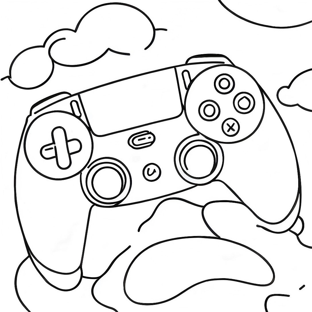 PlayStation 5 Controller Coloring Page | PS5 coloring page
