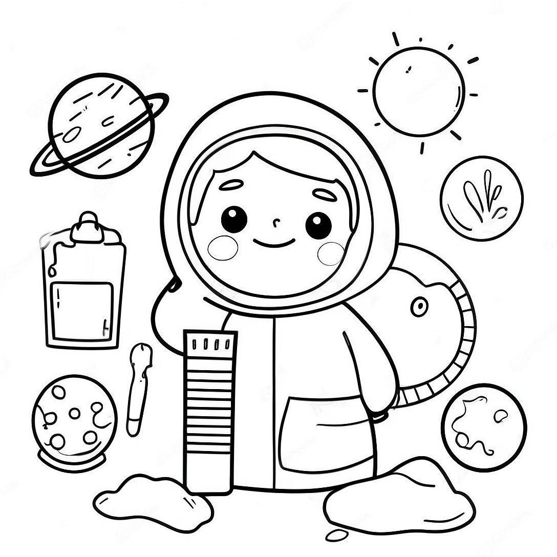 5th Graders Science Theme Coloring Page | for 5th Graders coloring page