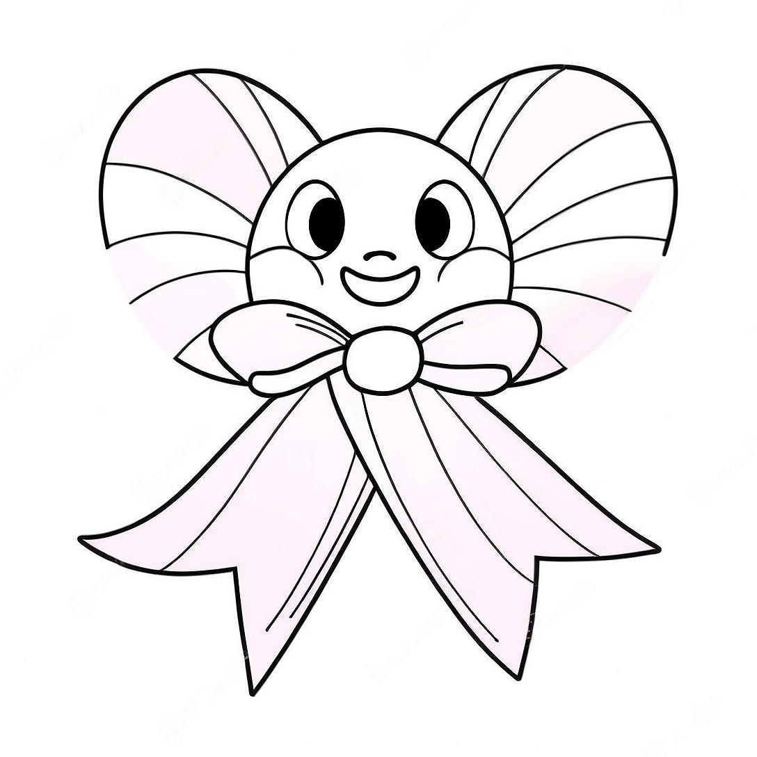 Cute Pink Ribbon Coloring Page | Breast Cancer Awareness coloring page