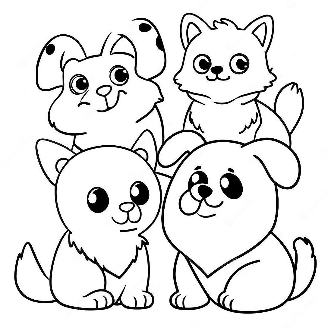 Furry Friends Coloring Page | Furry Friends coloring page