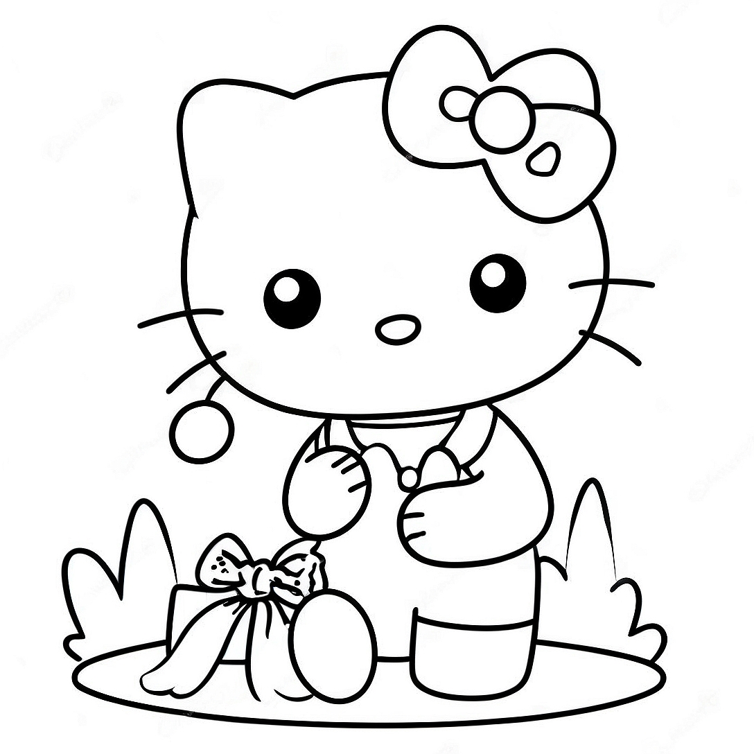Hello Kitty and Dear Daniel Coloring Page | Hello Kitty and Dear Daniel coloring page