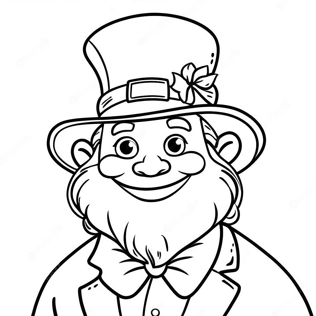 Colorful Irish Leprechaun Coloring Page | Irish coloring page