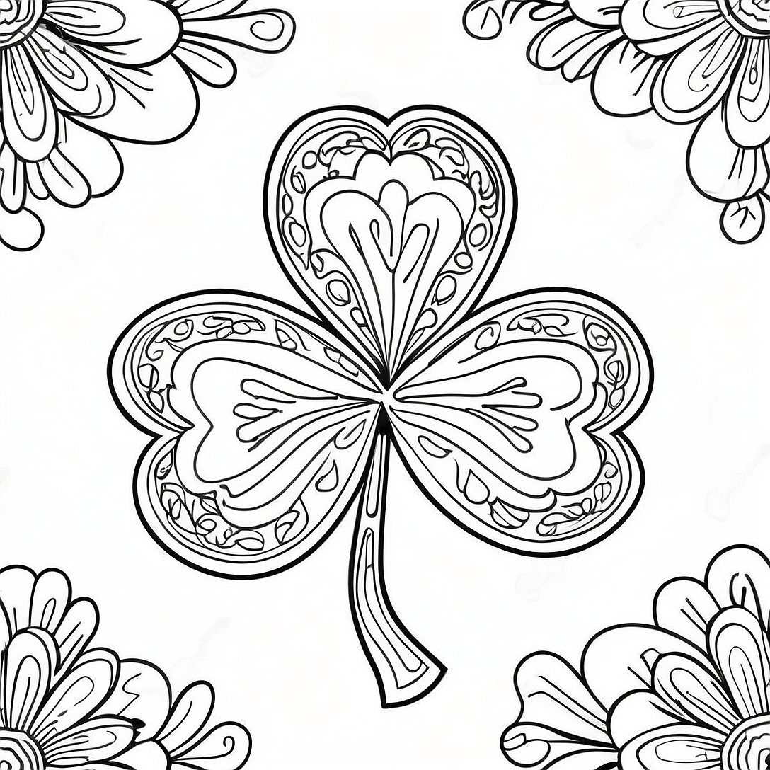 St Patrick's Day Shamrock Coloring Page | St Patrick's Day coloring page