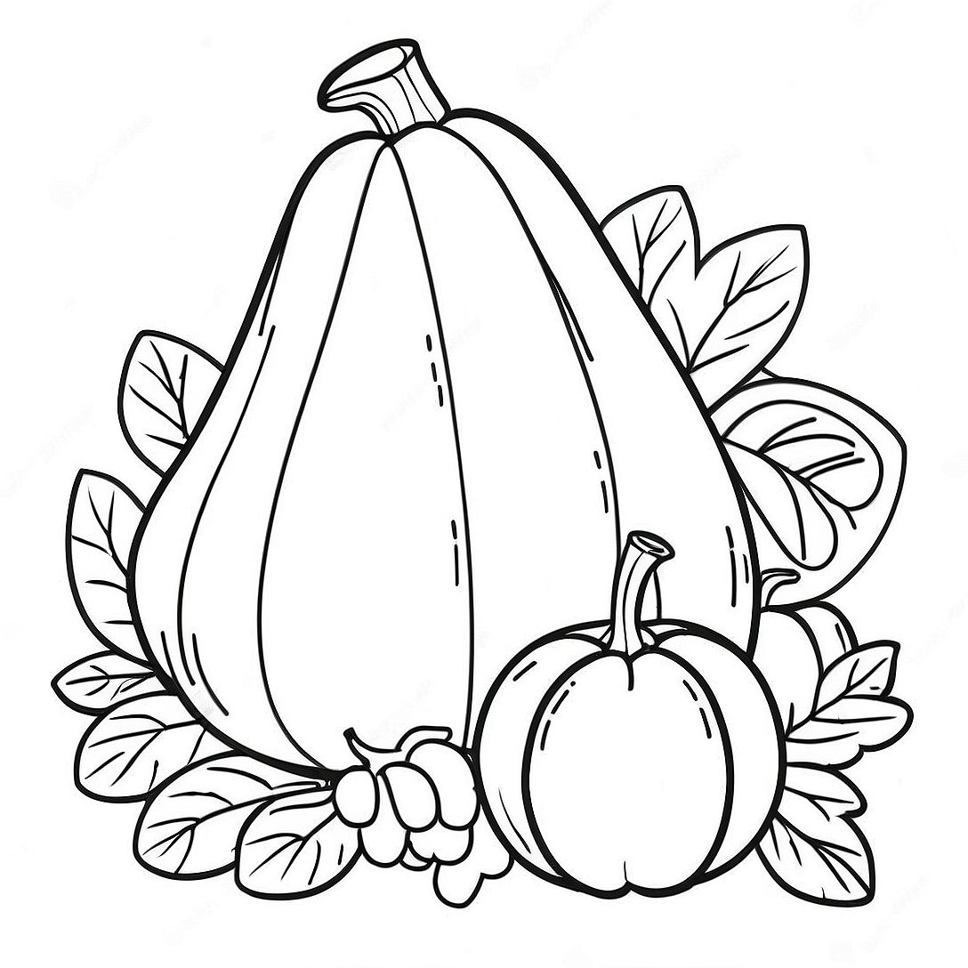 Cornucopia Harvest Coloring Page | Cornucopia coloring page