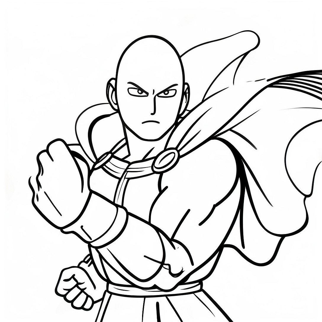 One Punch Man Coloring Page | One Punch Man coloring page