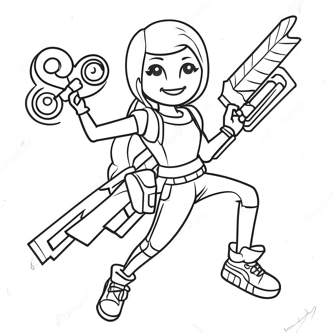 Fortnite Girl Coloring Page | Fortnite Girl coloring page