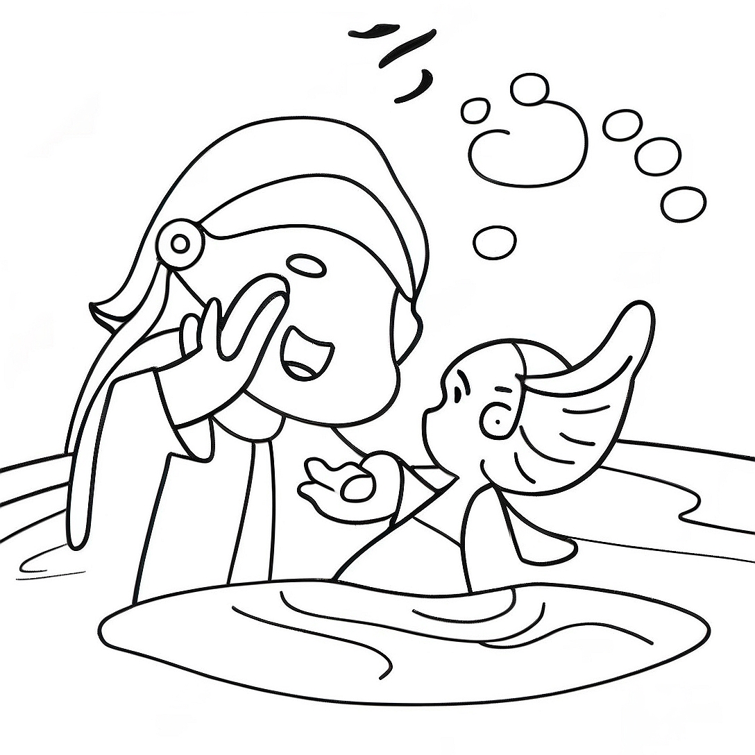 Baptism Coloring Page | Baptism coloring page