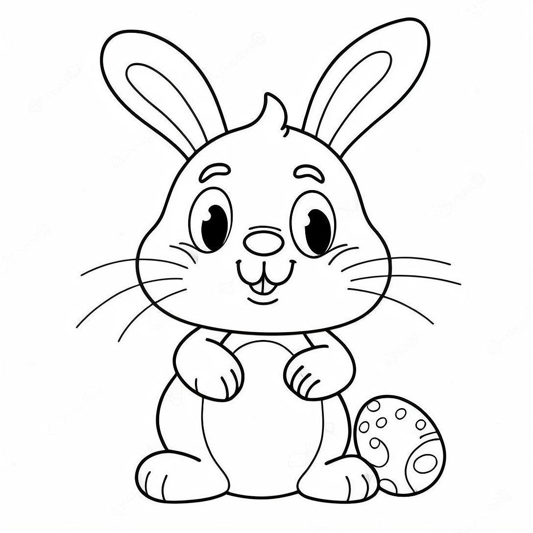 Full Size Easter Bunny Coloring Page | Full Size Easter Bunny coloring page
