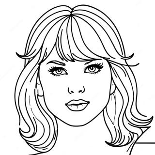 Taylor Swift 1989 Album Cover Coloring Page | Taylor Swift 1989 塗色頁