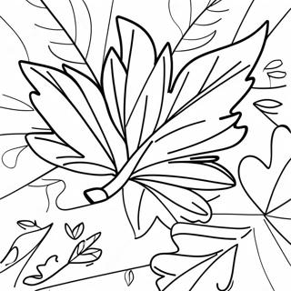 Fall Leaf Coloring Page | Fall Leaf 塗色頁