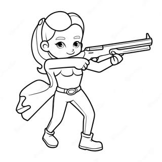 Shelly with Her Shotgun Coloring Page | Brawl Stars 塗色頁