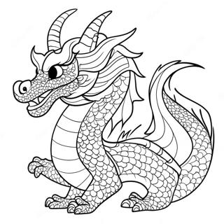 Chinese Dragon Coloring Page