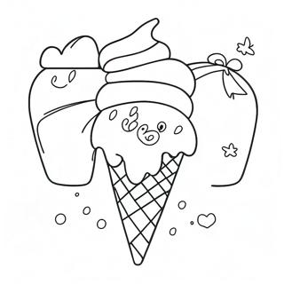 Ice Cream Peppa Pig Coloring Page | Ice Cream Peppa Pig 塗色頁