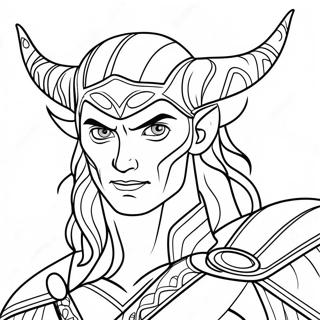 Mischievous Loki Coloring Page