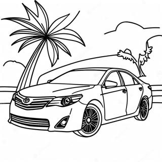 Toyota Camry Sedan Coloring Page | Toyota 塗色頁