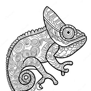 Chameleon Coloring Page | Chameleon 塗色頁
