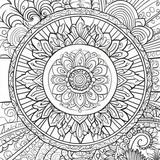 Meditation Mandala Coloring Page | Meditation 塗色頁
