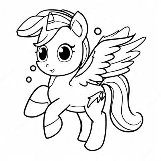 Rainbow Dash Flying Coloring Page | Equestria Girls 塗色頁