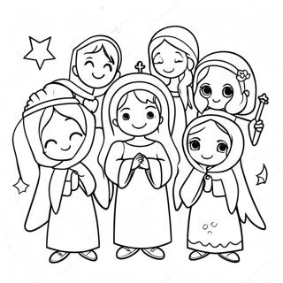 Cute All Saints Day Saints Coloring Page | All Saints Day 塗色頁