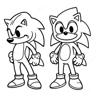 Sonic the Hedgehog in a Spooky Costume Coloring Page | Sonic Halloween 塗色頁