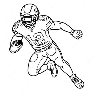 Tyreek Hill in Action Coloring Page