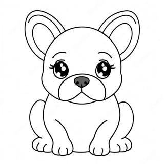 Frenchie Puppy Coloring Page | Frenchie 塗色頁