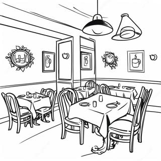 Restaurant Coloring Page | Restaurant 塗色頁