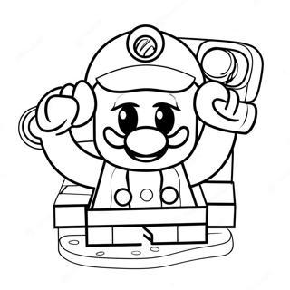 Lego Mario Coloring Page | Lego Mario 塗色頁