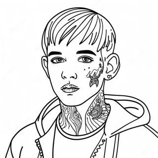 Lil Peep Coloring Page | Lil Peep 塗色頁