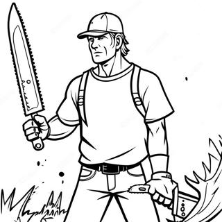 Chainsaw Man Coloring Page