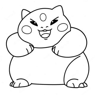 Snorlax Coloring Page | Snorlax 塗色頁