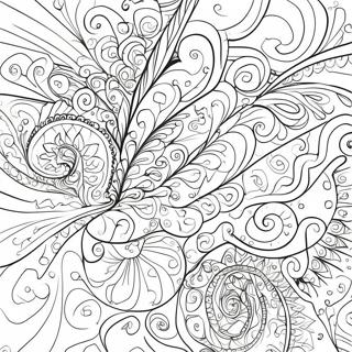 Colorful Tie Dye Swirls Coloring Page