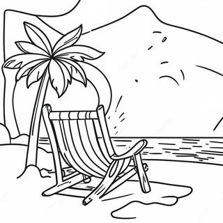 Summer Beach Scene Coloring Page | Summer 塗色頁