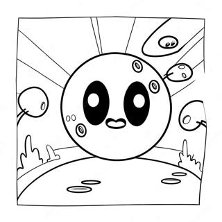 Pacman Chasing Ghosts Coloring Page | Pacman 塗色頁