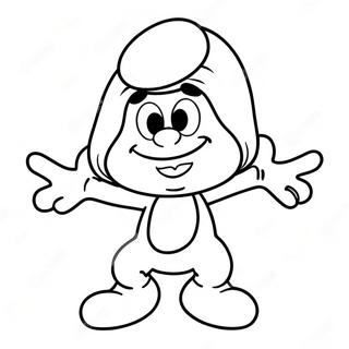 Happy Smurf Coloring Page | Smurf 塗色頁