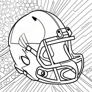 Colorful Football Helmet Design Coloring Page | Football Helmet 塗色頁