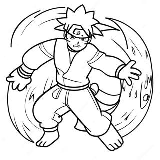 Naruto Transforming into Nine Tails Coloring Page | Naruto Nine Tails 塗色頁