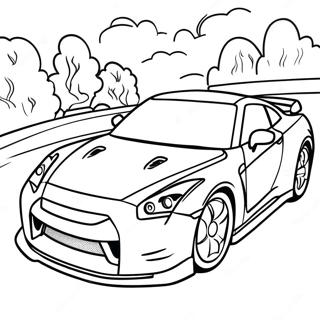 GTR Sports Car Coloring Page | GTR 塗色頁