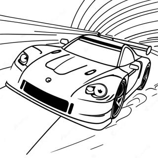 GTR Racing on a Track Coloring Page | GTR 塗色頁