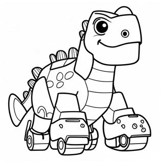Dinotrux Coloring Page | Dinotrux 塗色頁