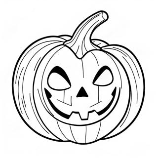 Creepy Jack-o'-Lantern Coloring Page | Scary Pumpkin 塗色頁