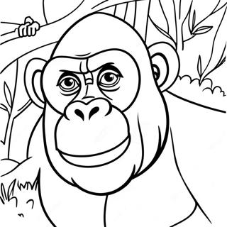 Gorilla Coloring Page