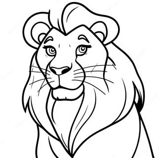 Mufasa Lion King Coloring Page | Mufasa Lion King 塗色頁