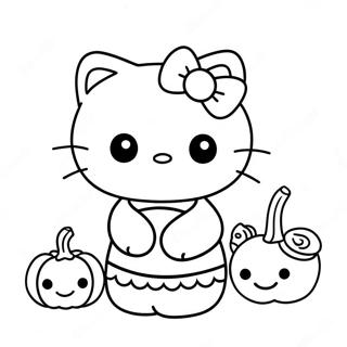 Hello Kitty Thanksgiving Coloring Pages