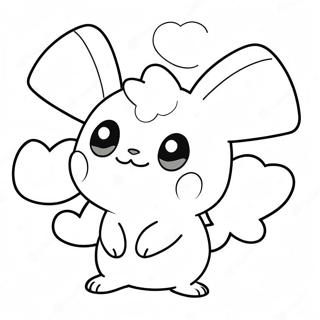 Cute Pokemon Hearts Coloring Page | Pokemon Valentines 塗色頁