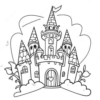 Spooky Halloweentown Castle Coloring Page | Halloweentown 塗色頁