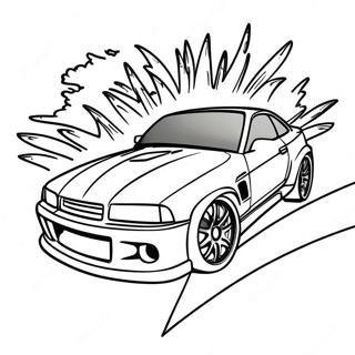Sporty JDM Car Coloring Page | JDM Car 塗色頁